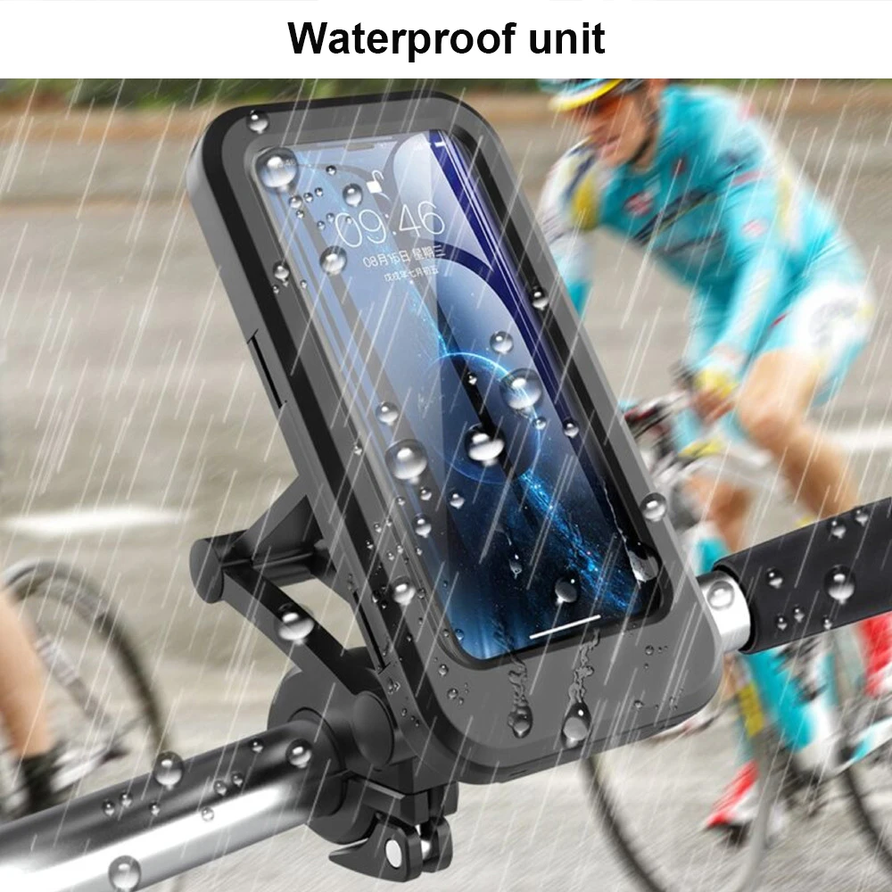 Bike Phone Holder Waterproof Motorcycle Phone Holder with TPU Touch Screen 360° Universal  Bicycle Mobile Mount for iPhone mobile phone stand for desk