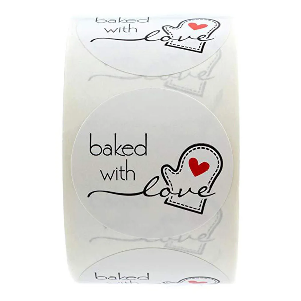 500pcs Natural Kraft Paper Round Sticker Seal Labels Roll Sticker For Package Decorate Handmade Sticker Waterproof Sticker Label