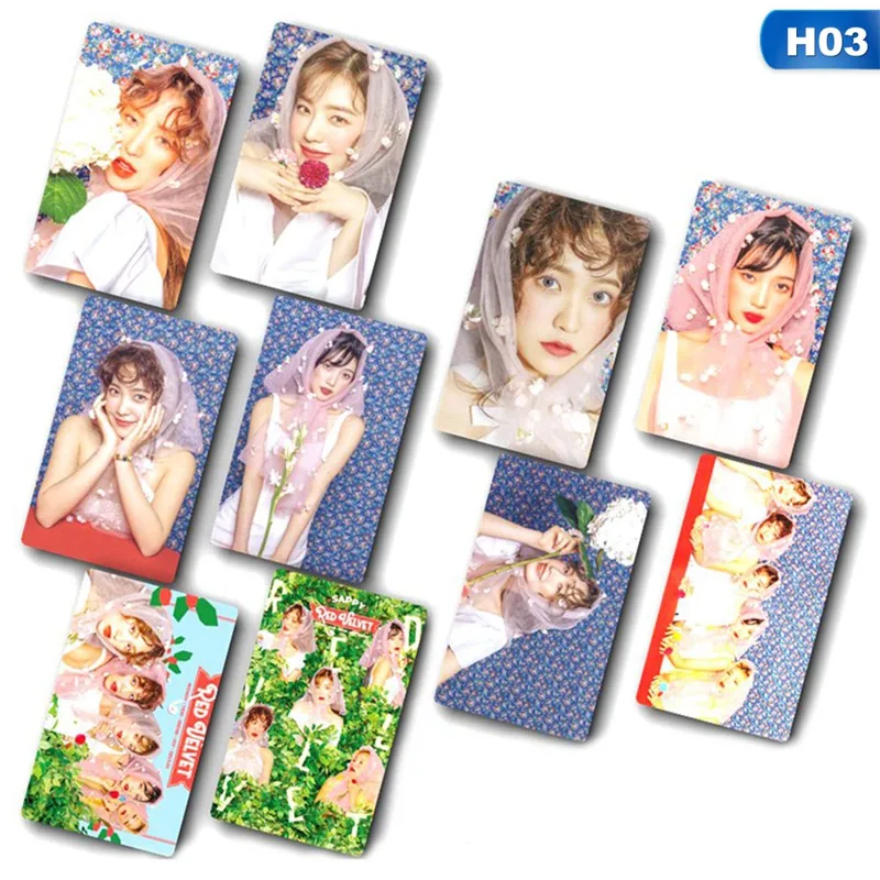 H03 10 шт./компл. красный бархат фестиваль ReVe день 2 Umpah альбом Фотокарта фото карты ПВХ карты с кристаллами наклейки для автобусной студенческой карты - Цвет: H03