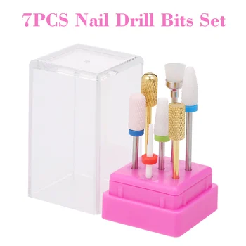 

7PCS Nail Drill Bits Cutter For Manicure Ceramic Mill Drill Bit Mill For Manicure Nail Drill Bit For Electric Machine Milling