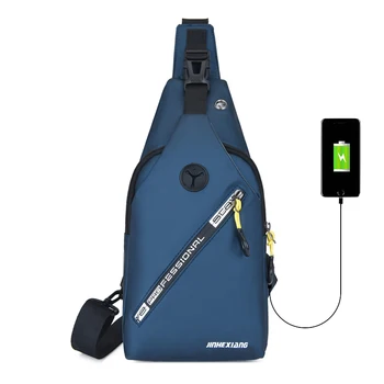 

Chest Bag Men Oxford Small Bag Wild Messenger Bag Fashion One Shoulder Plaid Chest Bag Dropshipping Free-Shipping