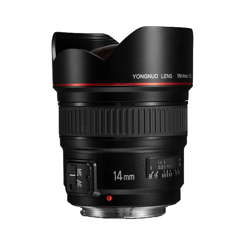 YN 14mm f2.8 Ultra-wide Angle Lens Full Frame Large Aperture AF Fixed Focus for CANON 7D 5D 70D Nikon D300 D550 D3000 DSLR | Электроника