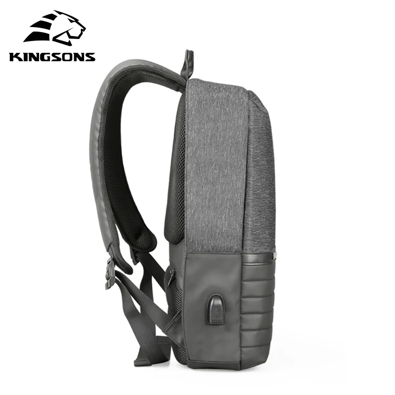 Мужской рюкзак с защитой от кражи Kingsons 15 6 дюйма модные рюкзаки для школы