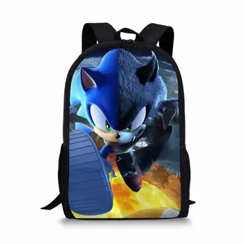 

HaoYun School Backpack Hot Game Sonic 4 Hedgehog Pattern Students School Bag Cartoon Anime Design Teenagers Book-Bags Mochila