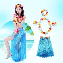 Пластиковые волокна Девушки Женщины Гавайский Хула Юбка Хула травяной костюм цветок юбка танец хула вечерние Гавайский пляж