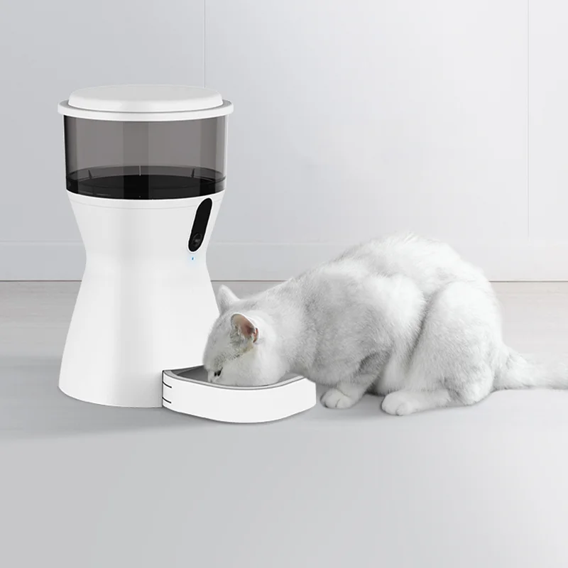 

Smart Dog Cat Automatic Feeder Quantitative Cat Food Timing Feeding Machine Pet Camera Video Can Be Controlled By Mobile Phone