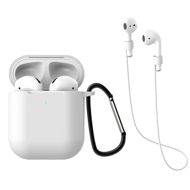 3 шт./компл. силиконовый беспроводной Bluetooth футляр для наушников для Airpods 1 2 TWS вкладыши наушники аксессуары защитный чехол - Цвет: White