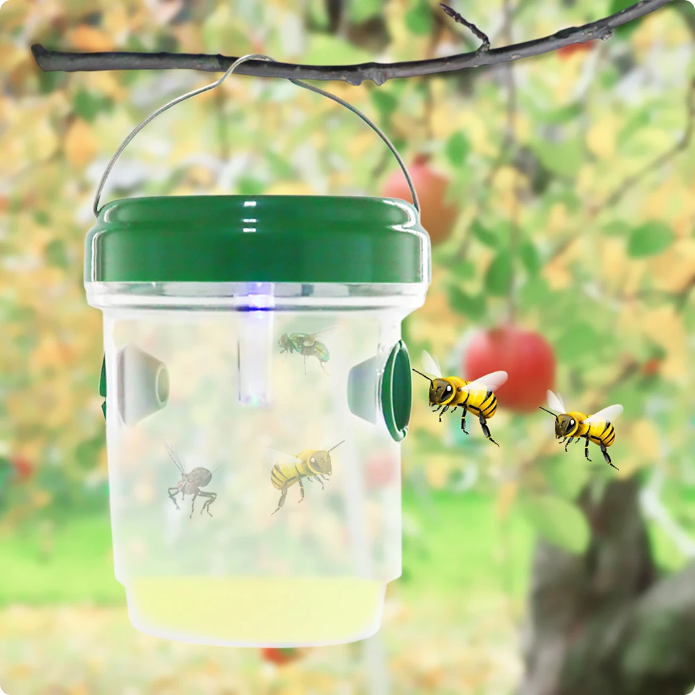 Solar LED Gardening Fly Trap Insect Drosophila Fruit Wasp Non-Toxic Repellents Garden Park Catcher Tool | Дом и сад