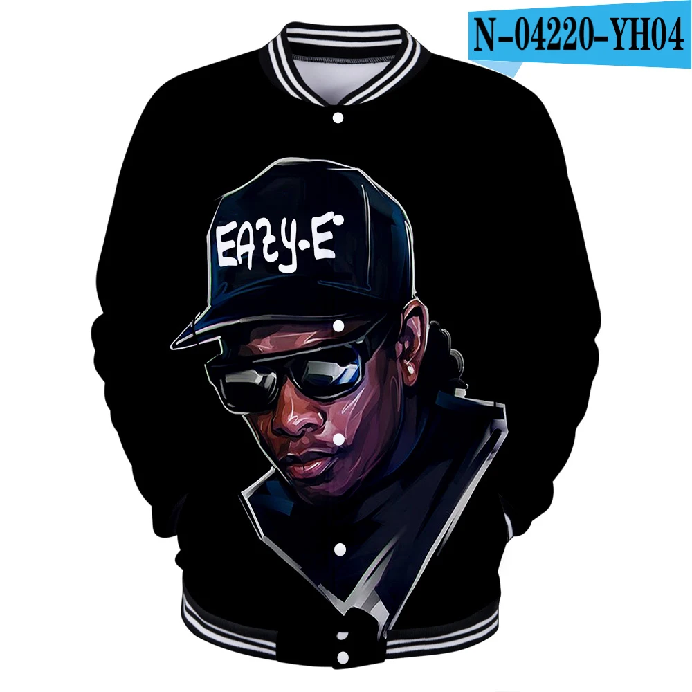 Дизайн EAZY-E бейсбольная форма для мужчин Весна Повседневная Harajuku EAZY-E бейсбольные куртки плюс размер для мужчин Уличная - Цвет: D