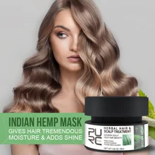 AUQUEST Hemp Herbal Evaporation-Free Film Gentle Nourishing Scalp Ointment, Slippery Moisturizing and Repairing Dry Hair Mask