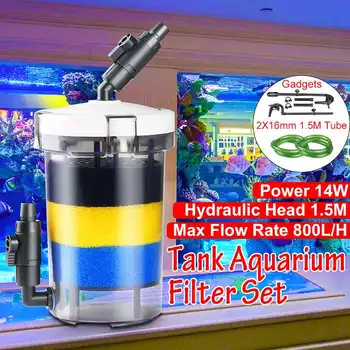 

Transparent Aquarium Fish Tank External Canister Filter Super Quiet High Efficiency Bucket Outer Filtration System With Pump