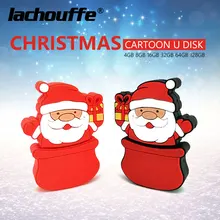 Креативный подарок, рождественский USB флеш-накопитель, флешка 8 ГБ 16 ГБ 32 ГБ 64 ГБ, Санта-Клаус, флеш-накопитель 128 ГБ, карта памяти, USB флеш-накопитель