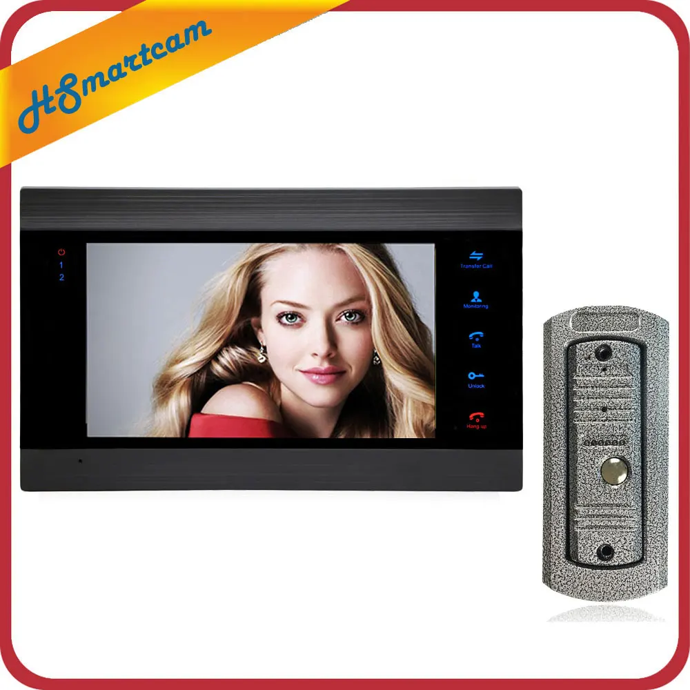 

Video Doorbell Home Intercom Video Door Phone 7 inch Monitor Metal Doorbell IR Camera 32G Memory Card Video Intercom