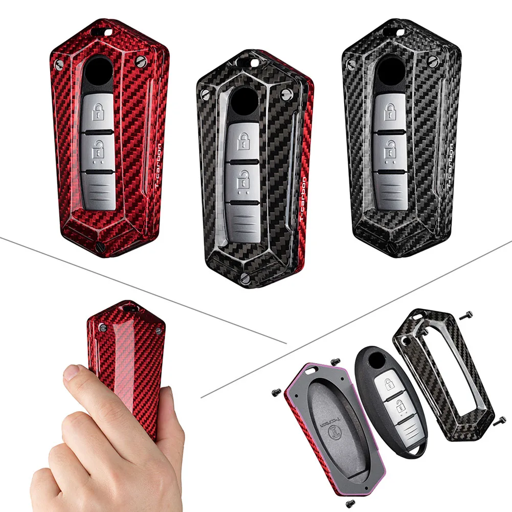 Remote Key Shell Cover Fob Case For Nissan Qashqai X-TRAIL Infiniti Carbon Style Remote Key Shell Cover Fob Case For Nissan Qashqai X-TRAIL Infiniti Carbon Style