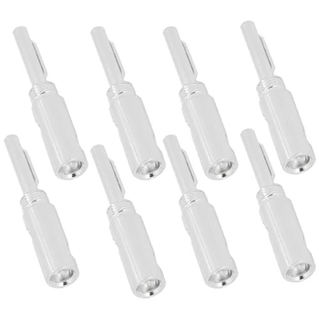 

8Pcs/Lot Silver Plated Banana Plug Banana Adapter Silver Banana Connectors