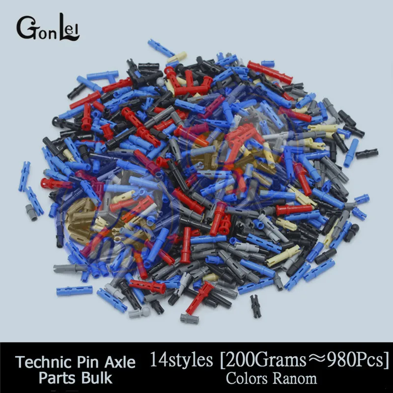 200Grams Pin connect Technic gear рулевые колеса бесщётные лучевые ручки штырь Connctor ось цепь панель звено цепи Запчасти подходят для MOC Bricklink DIY игрушки - Цвет: 200Grams Pin connect