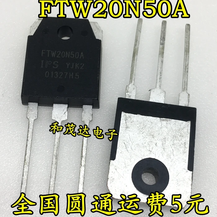 5 шт., новые оригинальные кнопки FTW20N50A 20N50A 500V 20A TO-3P на