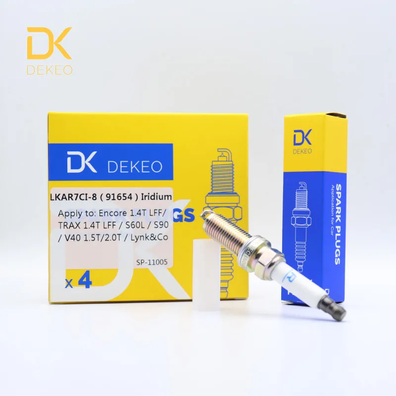 Dekeo иридиевая Свеча зажигания LKAR7CI-8(91654) LKAR8CI-8 VR6NII30S для Buick Encore 1,4 T для Volov S60 S90 V40 XC40 Для Chevrolet 4 шт