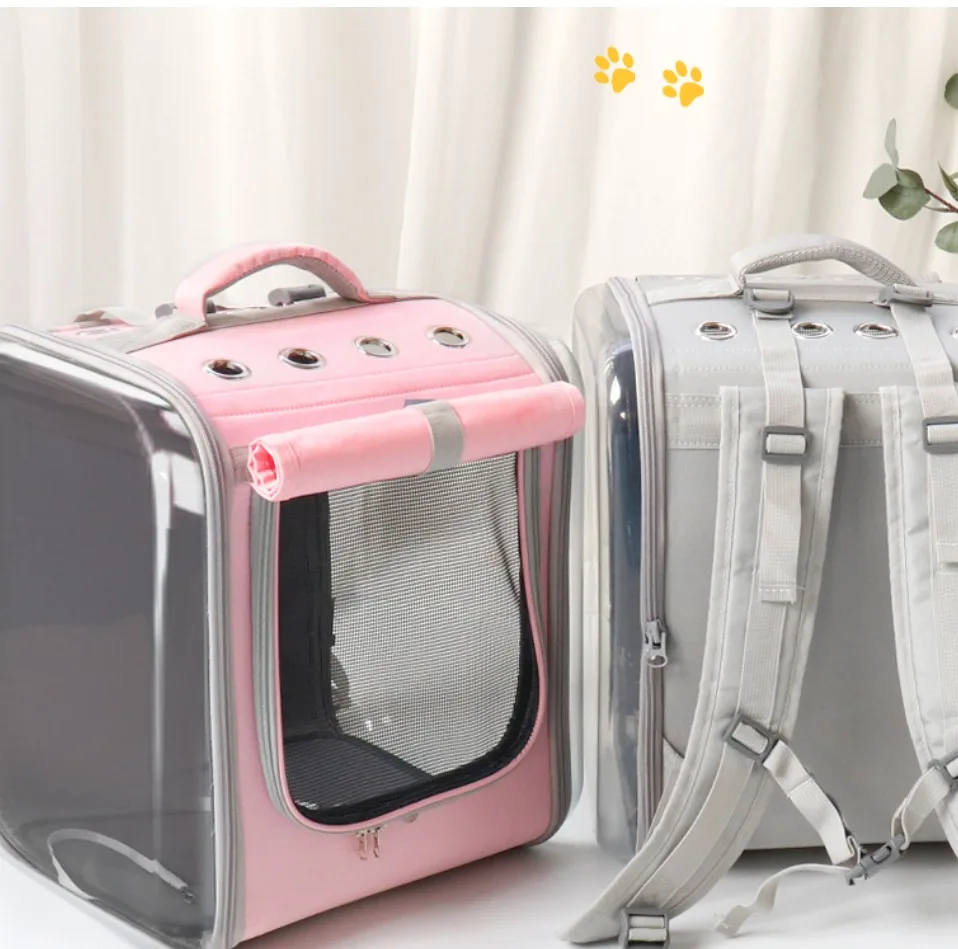 Title 10, Pet Cat Carrier Backpack Transparent Travel Car...