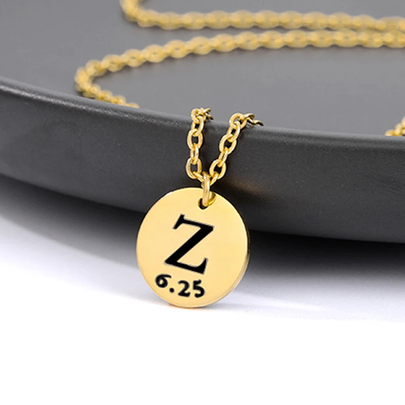 

DIY Custom Necklace For Women Gold Silver Color Name Necklace Personalized Initial Letter Pendant Chain Collier Femme Jewelry