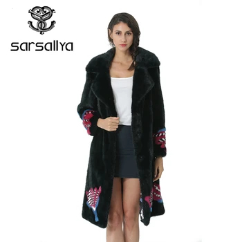 

2019 New Women Real Mink Fur Coats Thick Warm Mink Fur Jacket For Female Long Style Luxury Nature Fur Coat