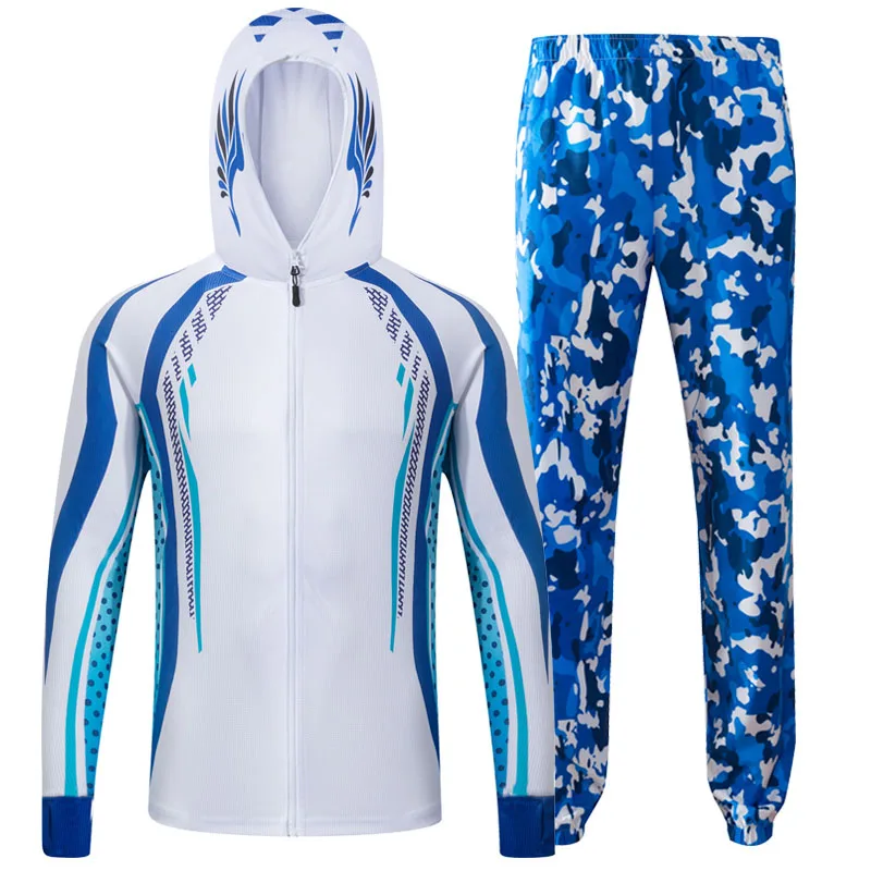  Summer Fishing Hiking Camping Jersey Clothes Pant Trousers Kit Men Women Outdoor Anti UV Breathable