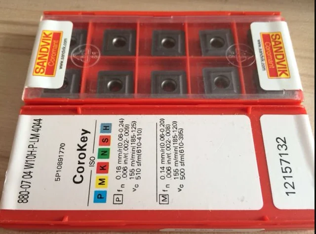 10 шт. вставки карбида 880-07 04 W10H-P-LM 4044