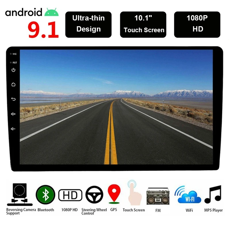 Android 9,1 10,1 дюймов пресс-экран 2Din автомобильный мультимедийный радио gps навигация в тире автомобильный стерео MP5 плеер авторадио с WiFi Bl