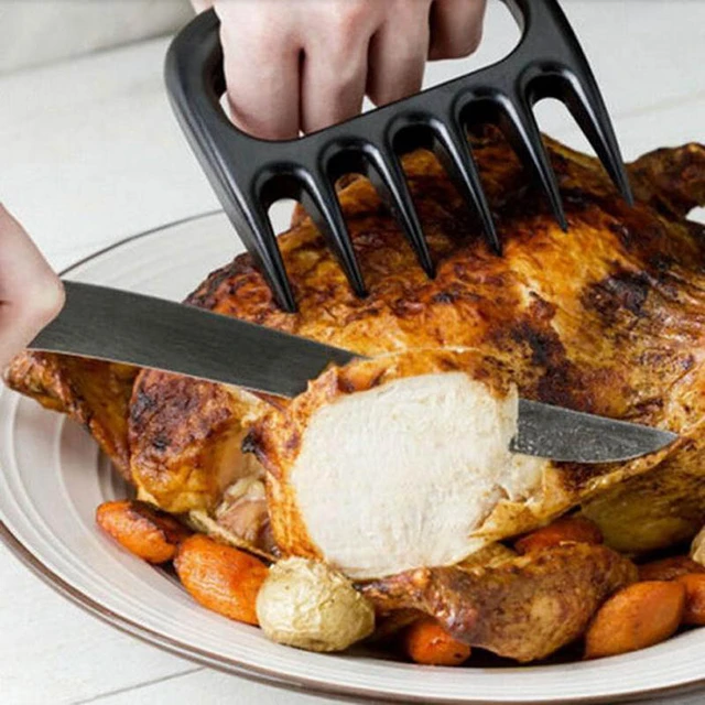 Meat Claws Bbq Bear Claws Pulled Pork Chicken Shredder Claws Kitchen Claws  With Wood Handle For Carving Turkey, Chicken Or Cooking On Barbecue, Grill