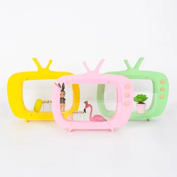

Cute Wooden Money Saving Box For Kids Children Room Decor TV Design Pink Blue Yellow Green Money Boxes Wooden Wood Piggy Bank