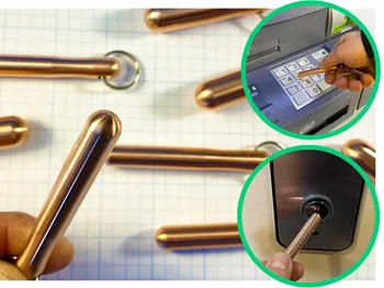 

New Antitouch Brass Antibacterial Door Opener Door Hook Stylus Anti-epidemic Product Zero Contact Knob Press Elevator Artifact