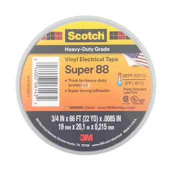3M Scotch Professional Grade Vinyl Electrical Tape Super 88 19MM*20.1M 1