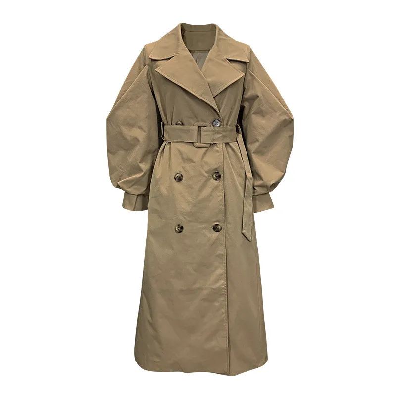 

Trench Coat Female Long Sleeve Lace Up Women's Windbreakers Long Loose Coat Spring Autumn 2019 Fashion Clothes X556