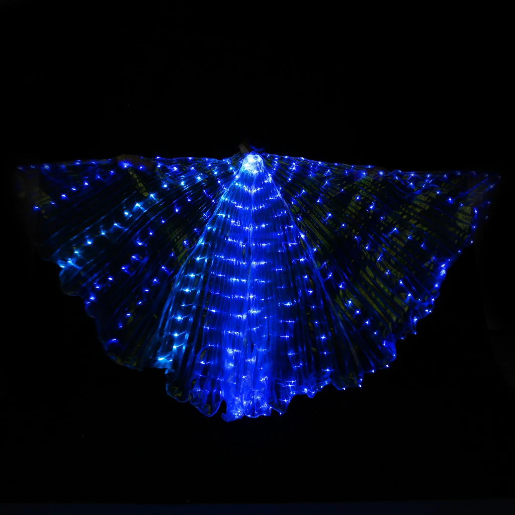 Prettyia Women LED Light Isis Wing Belly Dance Egyptian Wing Stage Fairy Wing