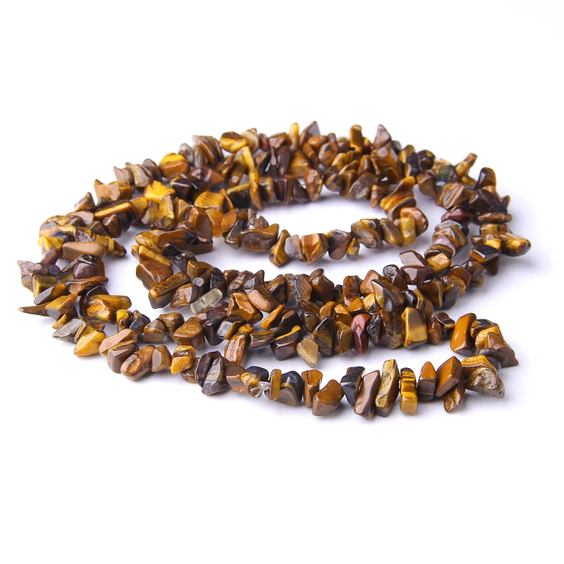 Tiger Eye 5-8 мм Натуральный Камень Неправильной Формы случайный чип бусины розовый кварц аметисты лазурит бирюза для изготовления ювелирных изделий браслет - Цвет: Tiger Eye