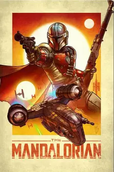 

The Mandalorian STAR WARS Movie Art Film Print Silk Poster Home Wall Decor 24x36inch