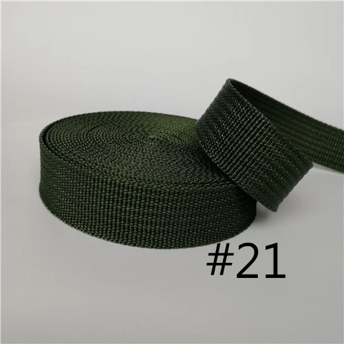 5 ярдов 20 мм Ширина PP лямки зеленый желтый синий фиолетовый белый для собак ручной работы ошейники для шитья сумок - Цвет: 21 Dark army green