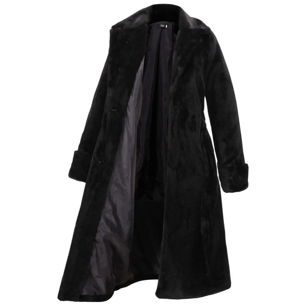Rosetic пальто из искусственного меха длинное зимнее теплое пальто женское пальто с капюшоном с хлопковой подкладкой длинное плюшевое пальто Женская ветровка, длинное пальто
