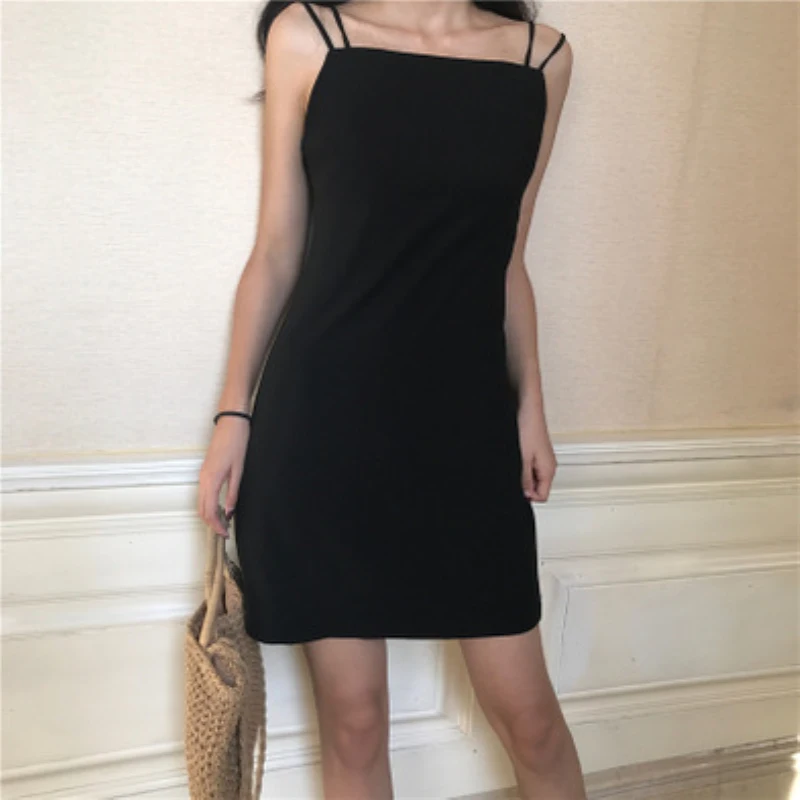 Girl Woman Sports Dress Tennis Dress Word Collar Fashion Versatile Sling Tee Dresses Slim Slimming Bag Hip Cheerleading Clothing