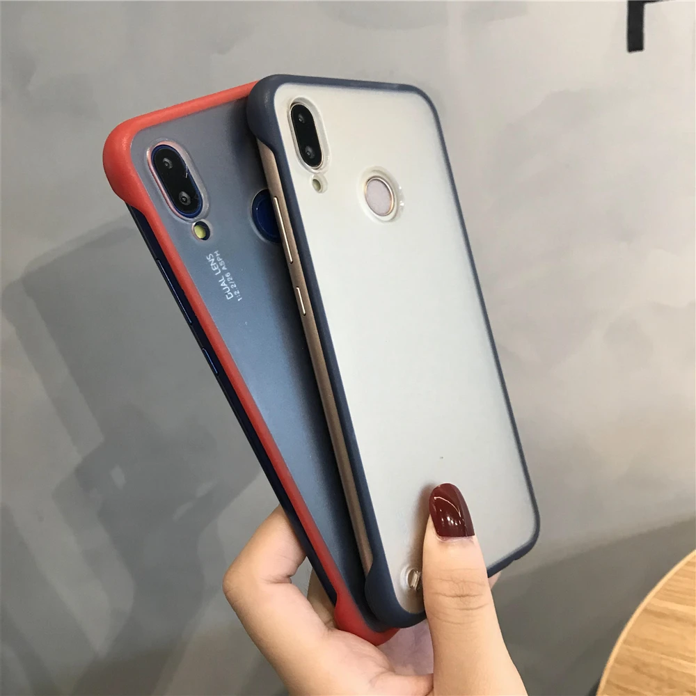 Горячий на ощупь бампер безрамный ТПУ + PC матовый чехол для XiaoMi 9 SE 8 Lite A3 A2 Mi RedMi K20 Pro