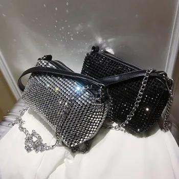 

Diamond Square Tote bag 2020 Fashion New High-quality Leather Women's Designer Handbag Chain Shoulder Messenger Bag Banquet bag