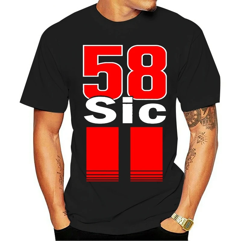 Marco Simoncelli 58 футболка классическая супер Sic Футболка мужская с коротким рукавом
