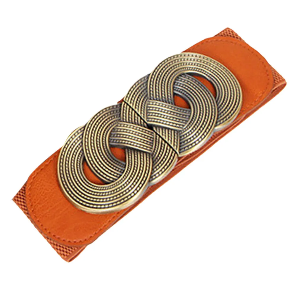 KANCOOLD Vintage Ladies Fashion Decorative Elastic Belt Buckle Belt Adjustable Patent Leather High Quality Fine Women's Belt