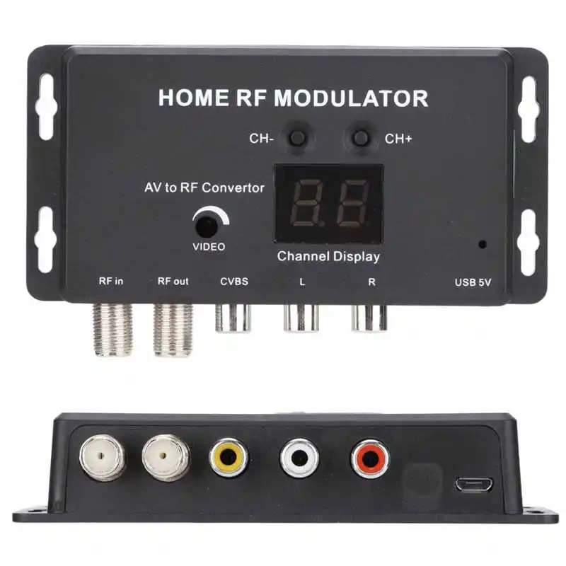 UHF Modulator Audio and Video to RF Channel Home RF Modulator for DVD