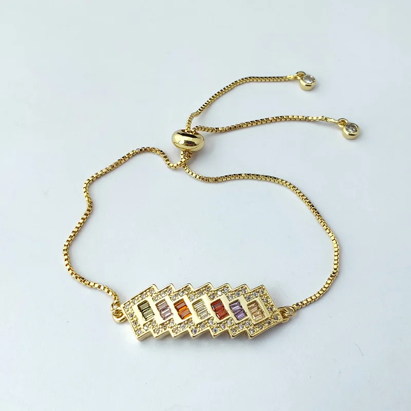 10 шт. Новое поступление Романтический микро Pave CZ кристалл браслет для женщин модные ювелирные изделия подарок BG314