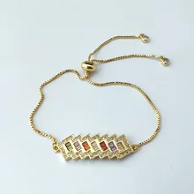 10 шт. Новое поступление Романтический микро Pave CZ кристалл браслет для женщин модные ювелирные изделия подарок BG314