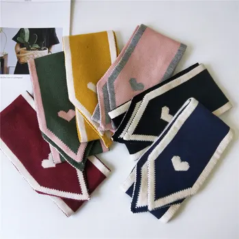

New Cute women winter scarf sharp corner scarf female Korean version scarf Pure color Student warm scarf