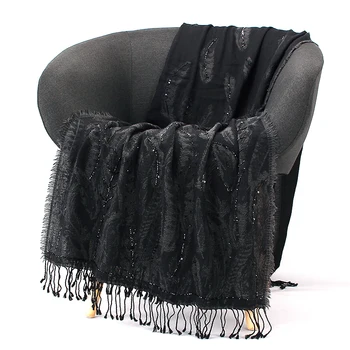 

Lady Tassel Shawls Thick Warm Pashmina Imitation Cashmere Oversize Echarpes Scarf Soft High Quality Winter New Cachecol Feminino