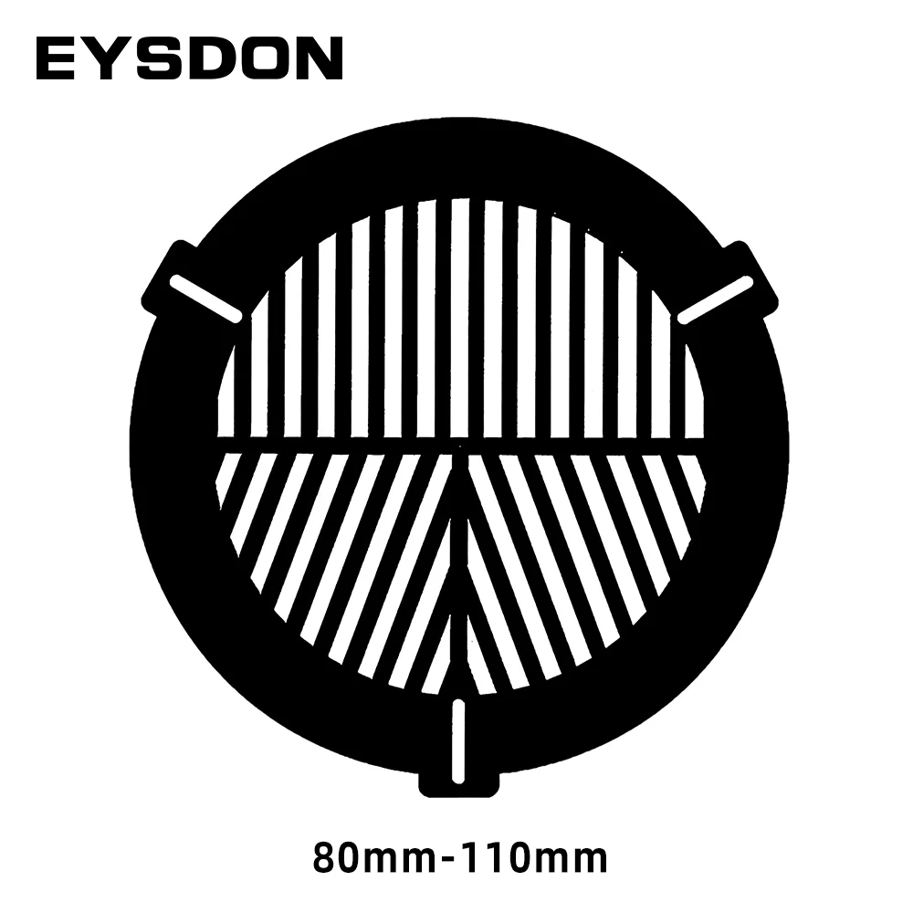 Máscara de eysdon bahtinov que focaliza a placa de osso dos peixes da máscara para telescópios (para o diâmetro exterior de 80mm-110mm)
