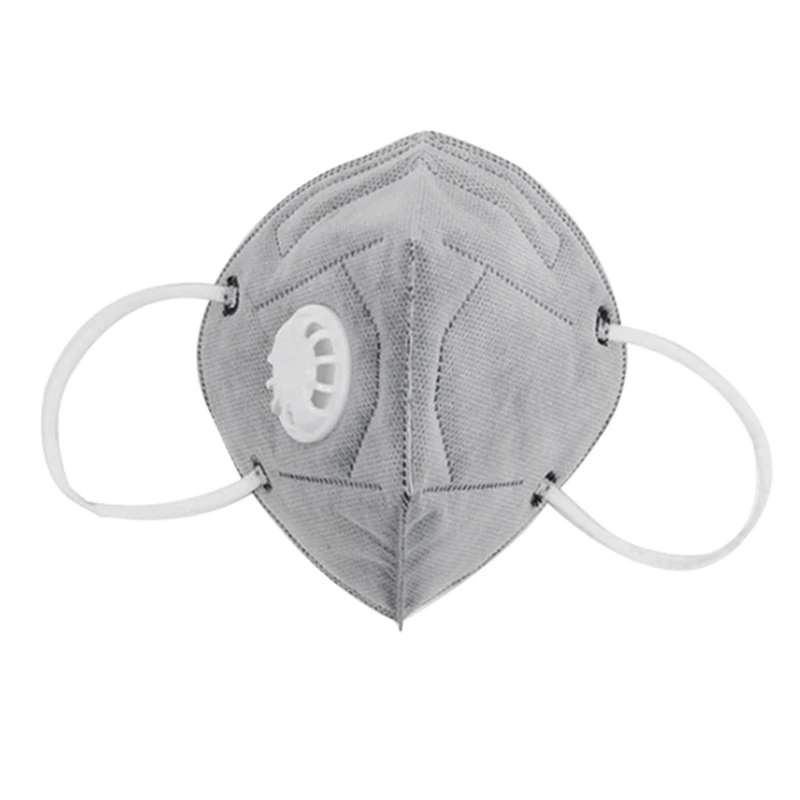 5 шт./компл. 3D Респиратор маска складчатый фильтр дыхательный анти-смога Анти-пыль к протиранию, поглощающие запах спортивные с защитой от ветра, наушное крепление, медицинская защита маски